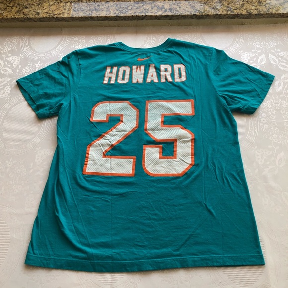The Nike Tee Miami Dolphins Jersey Xavien Howard Men’s Size M Short Sleeves Top - Picture 1 of 11